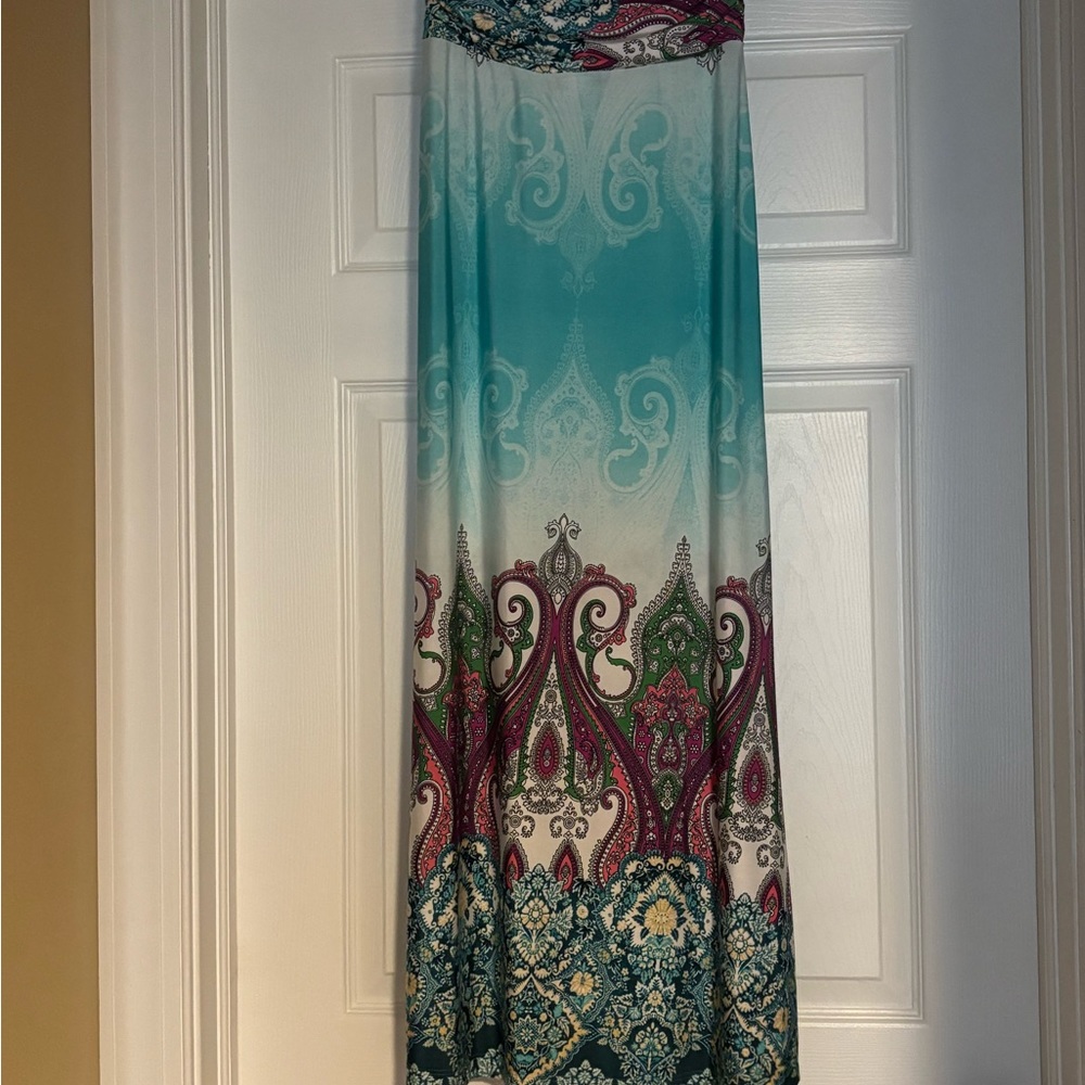 VENUS Blue Maxi A-Line Resort Skirt